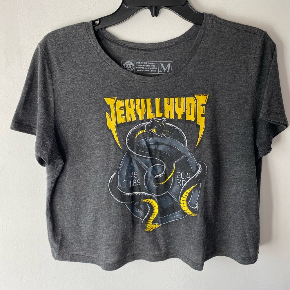 Jekyl & Hyde SZM Unisex Crop Top Fun Casual, T- Shirt, Graphic Y2K Grunge Casual